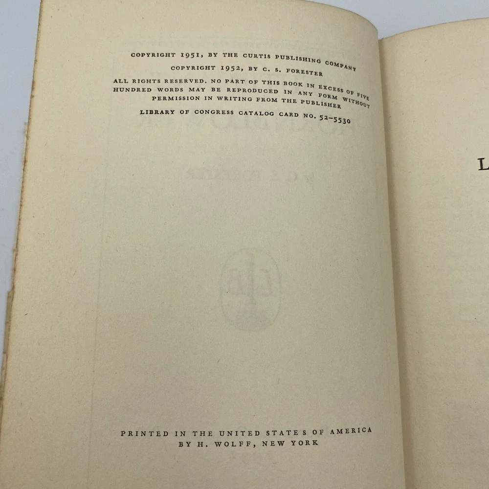 Lot of 2 Lord Lt Hornblower by C.S. Forester‎ 1946 + 1952 HC DJ 1st Editions